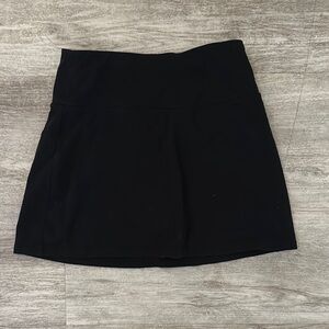Black Athletic Mini Skirt